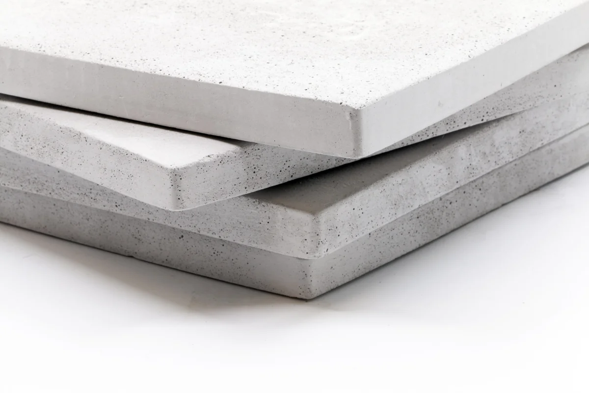 Mineral panel faces and edges in a stack
